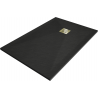Mexen Stone+ rechteckige Duschwanne aus Verbundwerkstoff 120 x 70 cm, schwarz, goldene Abdeckung - 44707012-G