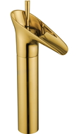 Mexen Orion high washbasin tap, gold - 745510-50