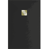 Mexen Stone+ receveur composite rectangulaire 100 x 90 cm, noir, cache-douche doré - 44709010-G