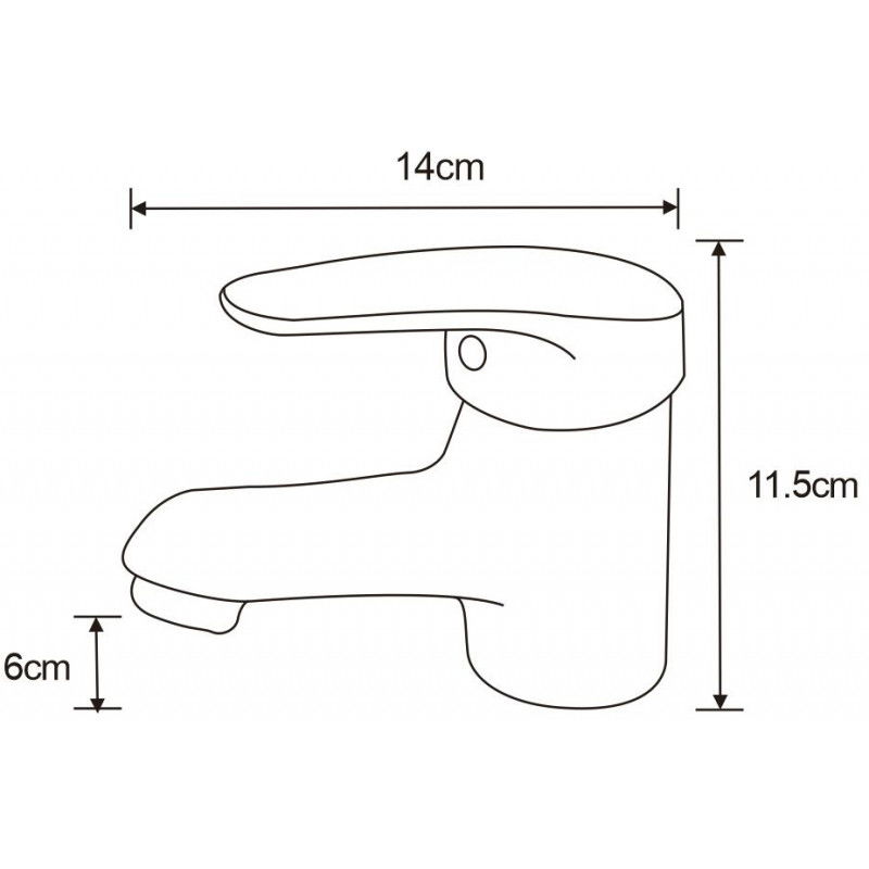 Mexen Erica grifo de lavabo, negro - 746400-70