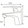 Mexen Caro Waschbeckenarmatur, schwarz - 746600-70