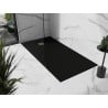 Receveur de douche en composite Mexen Stone+ rectangulaire 180 x 80 cm, noir, cache doré - 44708018-G