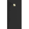 Mexen Stone+ rectangular composite shower tray 160 x 70 cm, black, gold cover - 44707016-G