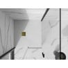 Receveur de douche composite carré Mexen Stone+ 70 x 70 cm, blanc, cache doré - 44107070-G