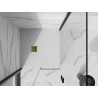 Mexen Stone+ receveur de douche carré en composite 100 x 100 cm, blanc, cache doré - 44101010-G