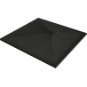Mexen Stone+ vierkante composiet douchebak 70 x 70 cm, zwart, zwarte afdekking - 44707070-B
