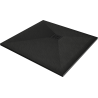 Mexen Stone+ brodzik kompozytowy kwadratowy 90 x 90 cm, czarny, maskownica czarna - 44709090-B