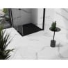 Mexen Stone+ brodzik kompozytowy kwadratowy 90 x 90 cm, czarny, maskownica czarna - 44709090-B