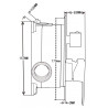 Mexen Uno inbyggd badkar-duschblandare, krom - 71435-00