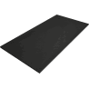 Mexen Stone+ brodzik kompozytowy prostokątny 200 x 80 cm, czarny, maskownica czarna - 44708020-B