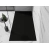 Mexen Stone+ Duschwanne rechteckig 200 x 80 cm, schwarz, schwarze Abdeckung - 44708020-B