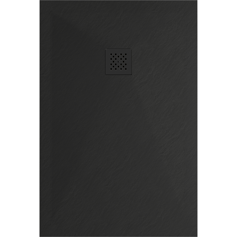 Mexen Stone+ Rectangular Composite Shower Tray 130 x 70 cm, Black, Black Cover - 44707013-B