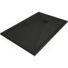 Mexen Stone+ brodzik kompozytowy prostokątny 100 x 70 cm, czarny, maskownica czarna - 44707010-B