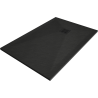Mexen Stone+ rechthoekige composiet douchebak 100 x 80 cm, zwart, zwarte afdekking - 44708010-B