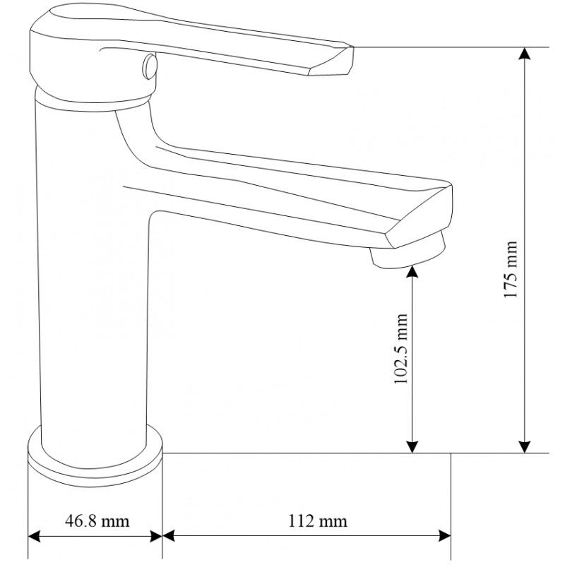 Mexen Sabre rubinetto per lavabo, cromo - 72100-00