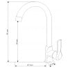Mexen Sabre kitchen faucet, chrome - 72190-00