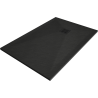 Mexen Stone+ brodzik kompozytowy prostokątny 90 x 70 cm, czarny, maskownica czarna - 44707090-B