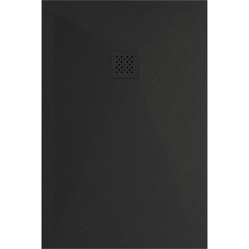 Mexen Stone+ composite rectangular shower tray 90 x 80 cm, black, black cover - 44708090-B