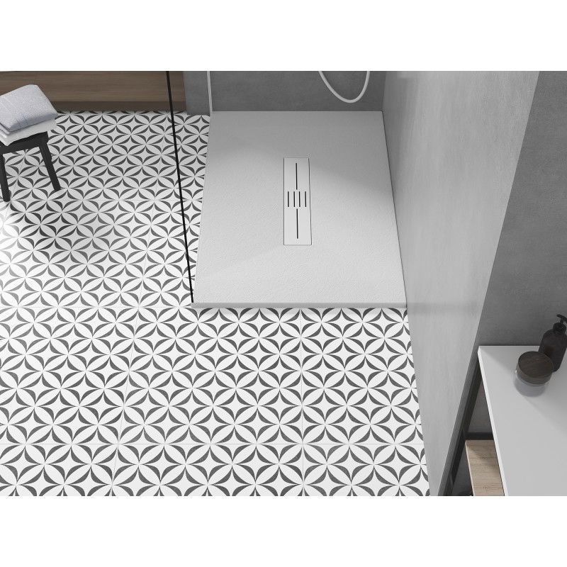 Mexen Toro piatto doccia rettangolare SMC 110 x 70 cm, bianco, copertura bianca - 43107011-W