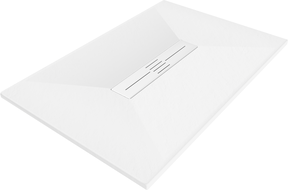 Mexen Toro plato de ducha rectangular SMC 100 x 80 cm, blanco, cubierta blanca - 43108010-W