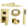 Mexen Uno DR02 conjunto de ducha empotrado, dorado - 71435DR02-50