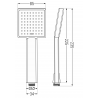 Mexen R-45 Duschkopf 1-funktional, schwarz - 79545-70