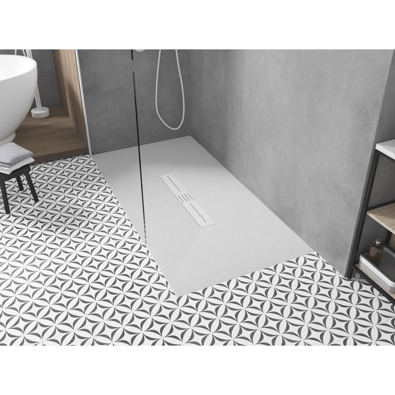 Mexen Toro ορθογώνια ντουζιέρα SMC 150 x 80 cm, λευκή, κάλυμμα λευκό - 43108015-W