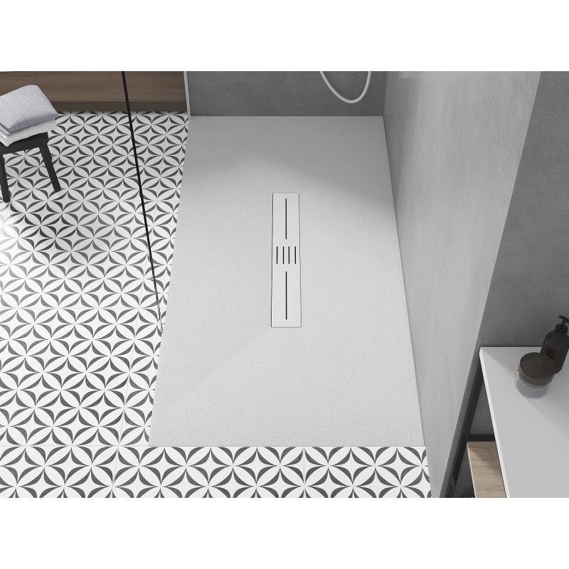 Mexen Toro receveur de douche rectangulaire SMC 160 x 80 cm, blanc, cache blanc - 43108016-W