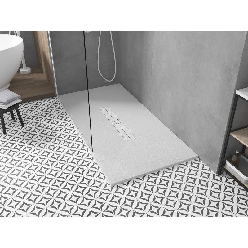 Mexen Toro plato de ducha rectangular SMC 160 x 80 cm, blanco, cubierta blanca - 43108016-W
