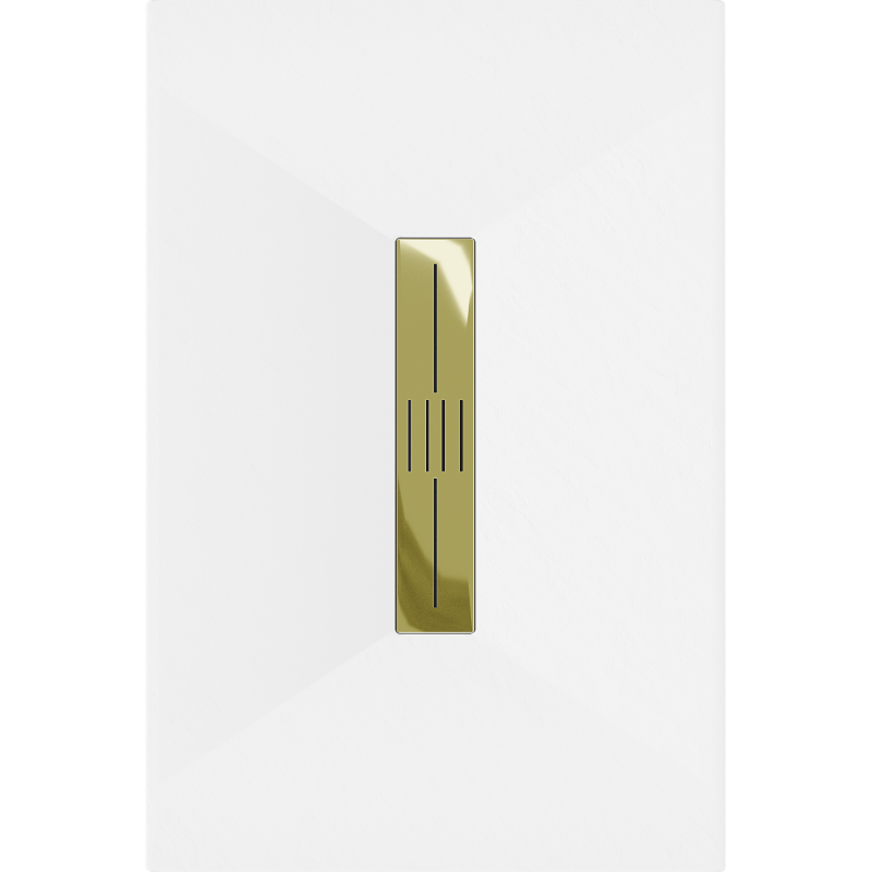 Mexen Toro rectangular shower tray SMC 140 x 70 cm, white, gold cover - 43107014-G