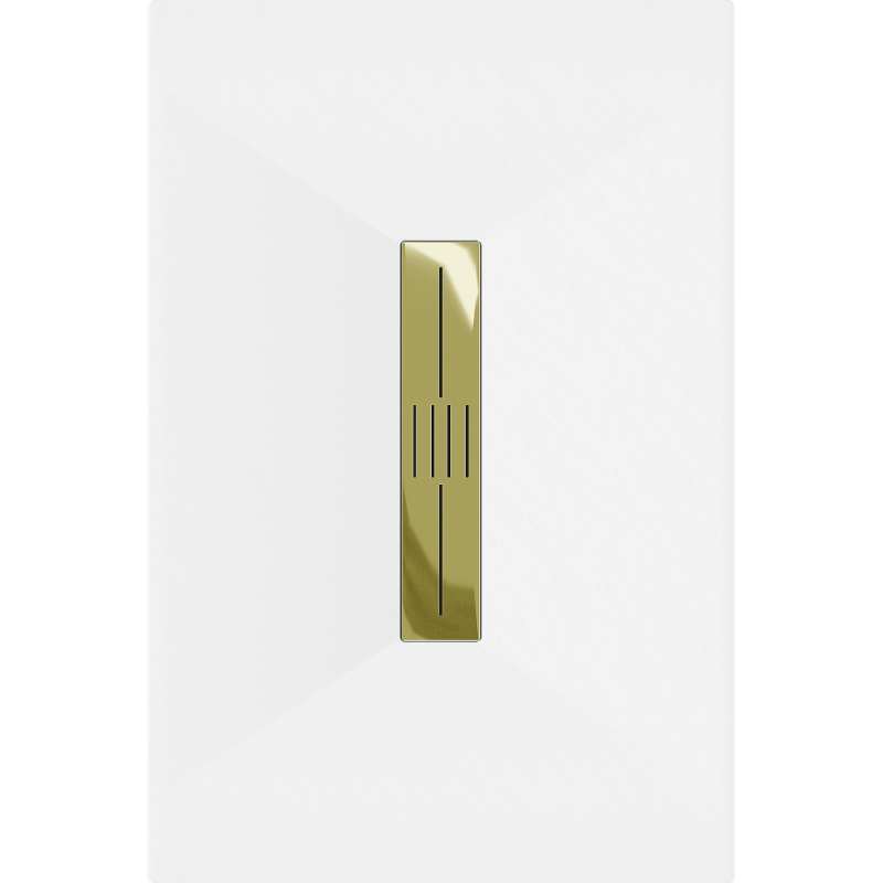 Mexen Toro rektangulär duschkar SMC 140 x 80 cm, vit, täckgaller i guld - 43108014-G