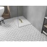 Mexen Toro rechteckige Duschwanne SMC 100 x 90 cm, weiß, Abdeckung gold - 43109010-G