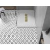 Mexen Toro rechteckige Duschwanne SMC 100 x 90 cm, weiß, Abdeckung gold - 43109010-G