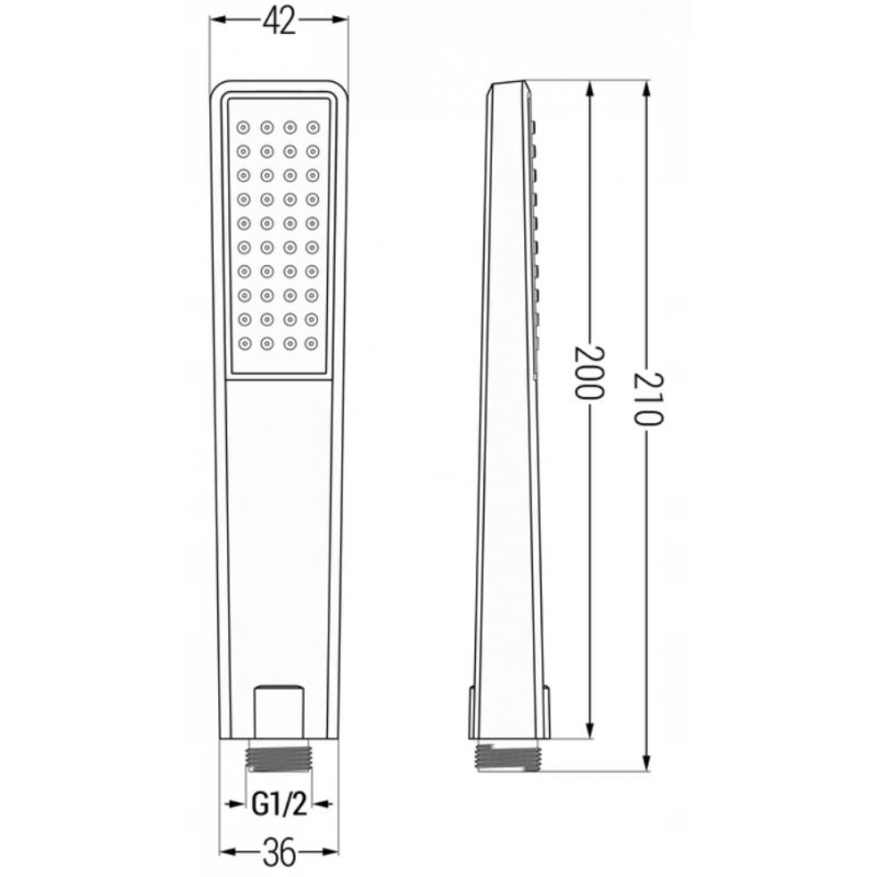 Mexen Uno DR33 ensemble de douche encastré, noir - 71435DR33-70