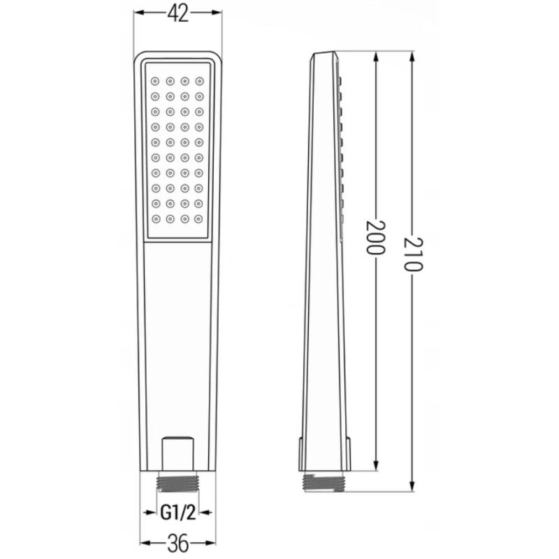 Mexen Uno DR33 peidetud dušikomplekt, must - 71435DR33-70