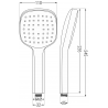 Mexen Uno DR33 ensemble de douche encastré, noir - 71435DR33-70