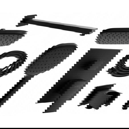 Mexen Uno DR33 agebaut Regenduscheset, schwaarz - 71435DR33-70