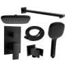 Mexen Uno DR33 inbyggd duschset, svart - 71435DR33-70
