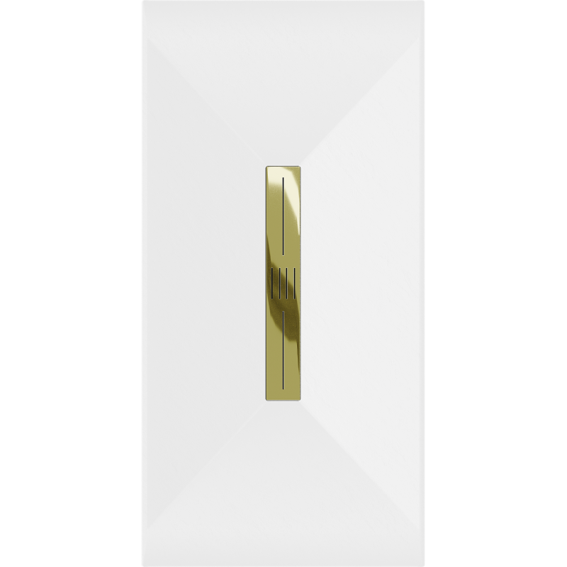 Mexen Toro plato de ducha rectangular SMC 150 x 80 cm, blanco, cubierta dorada - 43108015-G