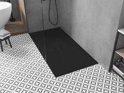 Mexen Toro rechteckige Duschwanne SMC 160 x 80 cm, schwarz, schwarze Abdeckung - 43708016-B