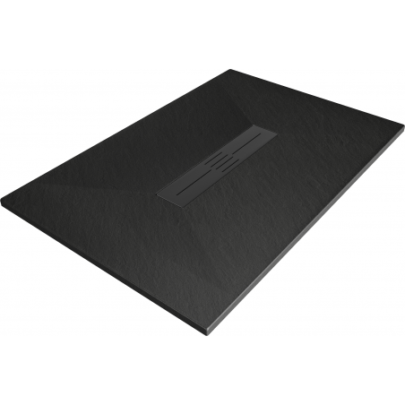 Mexen Toro rectangular shower tray SMC 140 x 80 cm, black, black cover - 43708014-B