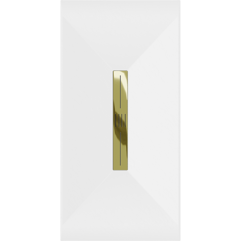 Mexen Toro plato de ducha rectangular SMC 150 x 90 cm, blanco, cubierta dorada - 43109015-G