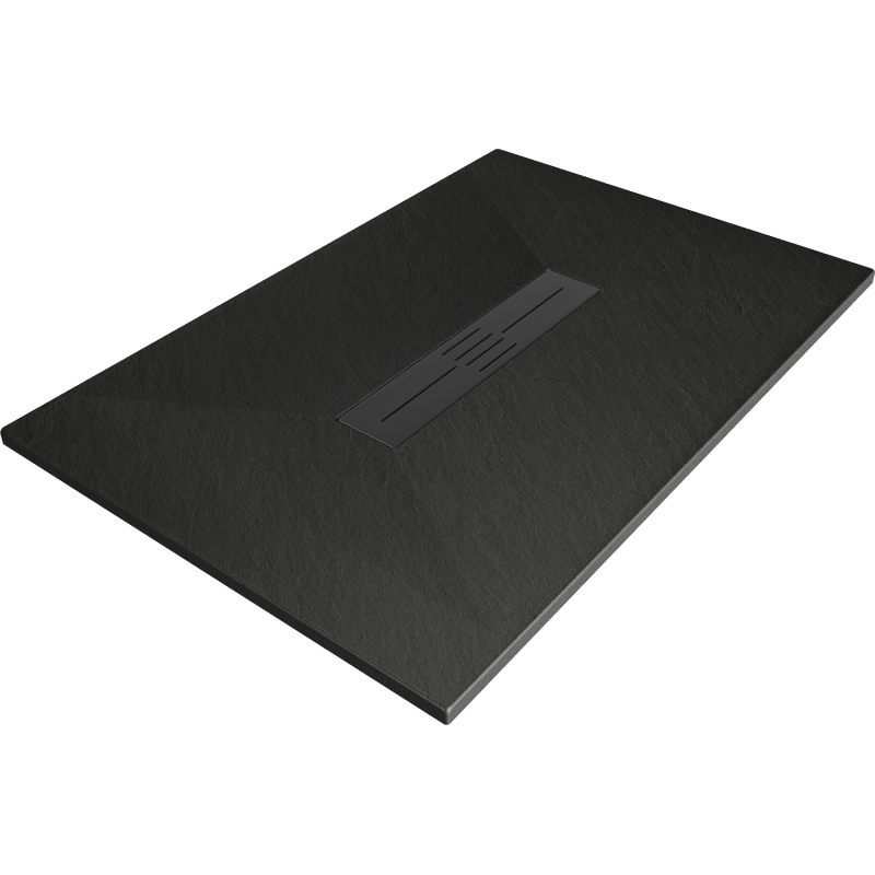 Mexen Toro rechteckige Duschwanne SMC 120 x 80 cm, schwarz, schwarze Abdeckung - 43708012-B