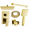 Mexen Uno DR45 inbouw douche set, goud - 71435DR45-50