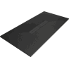 Mexen Toro brodzik prostokątny SMC 180 x 70 cm, czarny, maskownica czarna - 43707018-B