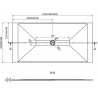 Mexen Toro pravokutna SMC tuš kada 180 x 70 cm, crna, crna maska - 43707018-B