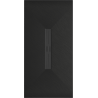 Mexen Toro plato de ducha rectangular SMC 160 x 70 cm, negro, cubierta negra - 43707016-B
