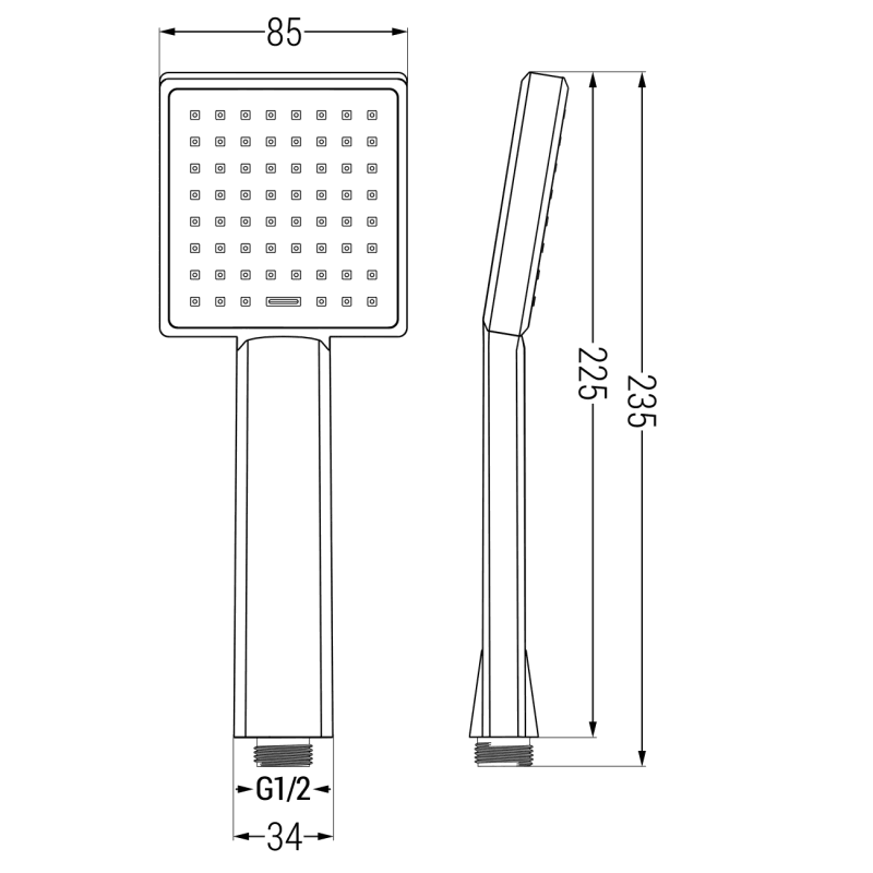 Mexen Uno DR45 zestaw prysznicowy podtynkowy, czarny - 71435DR45-70