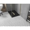 Mexen Toro rechteckige Duschwanne SMC 120 x 70 cm, schwarz, goldene Abdeckung - 43707012-G