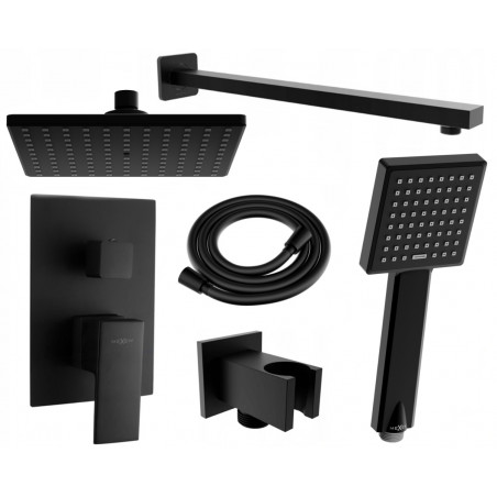 Mexen Uno DR45 ingebouwde douchekit, zwart - 71435DR45-70